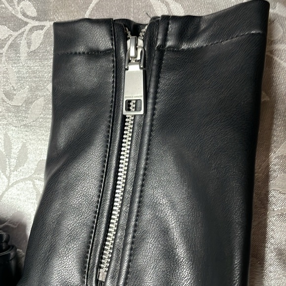 Rebecca Minkoff black size Large Moto Jacket large vegan leather - Picture 5 of 8
